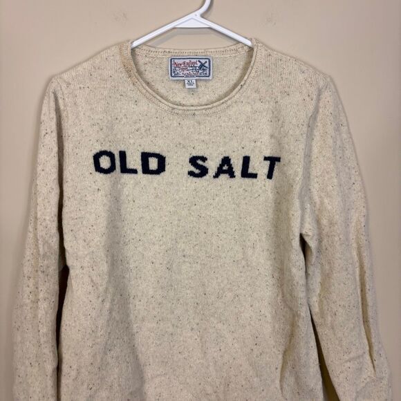 Kiel James Patrick Oatmeal 100% Wool Old Salt Pullover Sweater XL - Picture 3 of 8